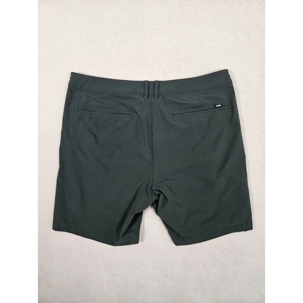 Cuts Shorts Mens‎ 34 Green AO Hybrid Quick Dry Slim Fit Chino Pockets - Picture 5 of 10
